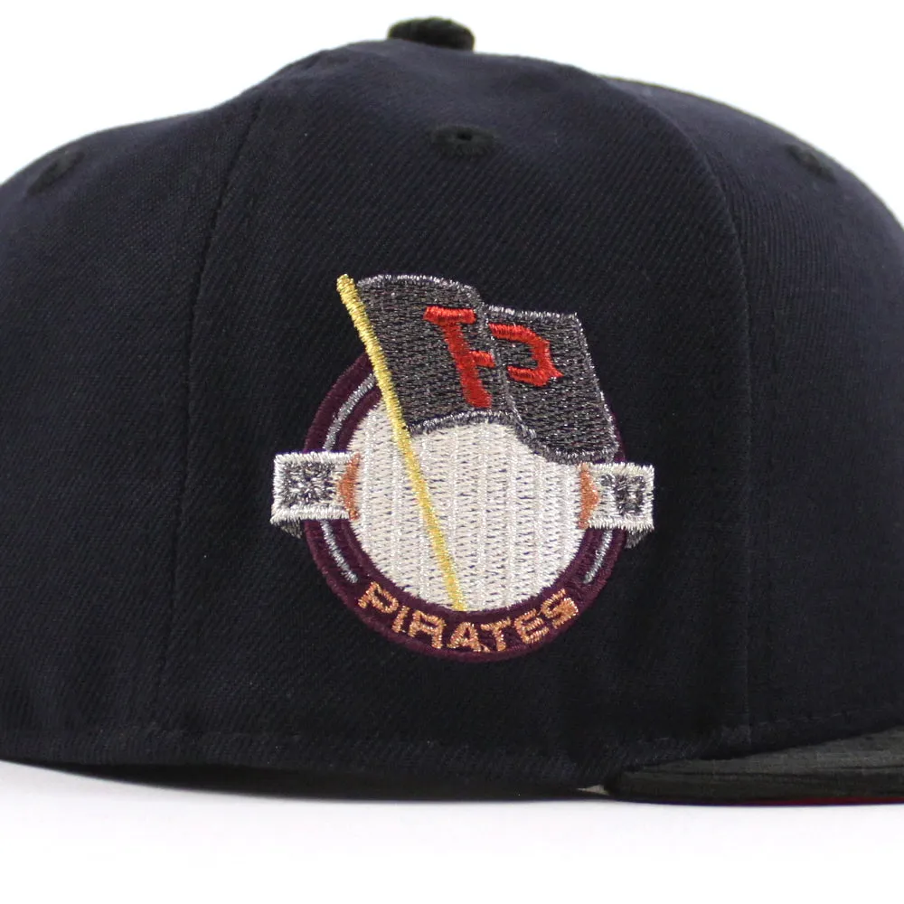 Pittsburgh Pirates EST 1887 59Fifty New Era Fitted Hat (Navy Corduroy Scarlet Red Under Brim)