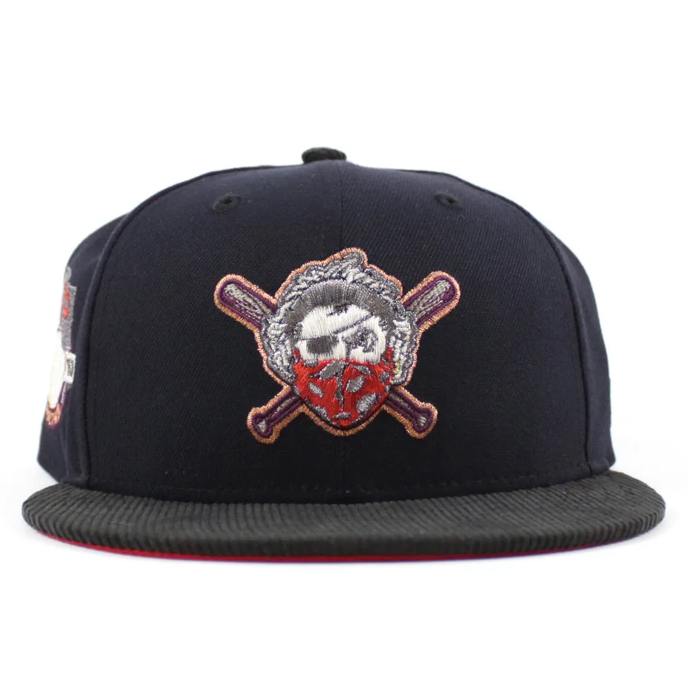 Pittsburgh Pirates EST 1887 59Fifty New Era Fitted Hat (Navy Corduroy Scarlet Red Under Brim)