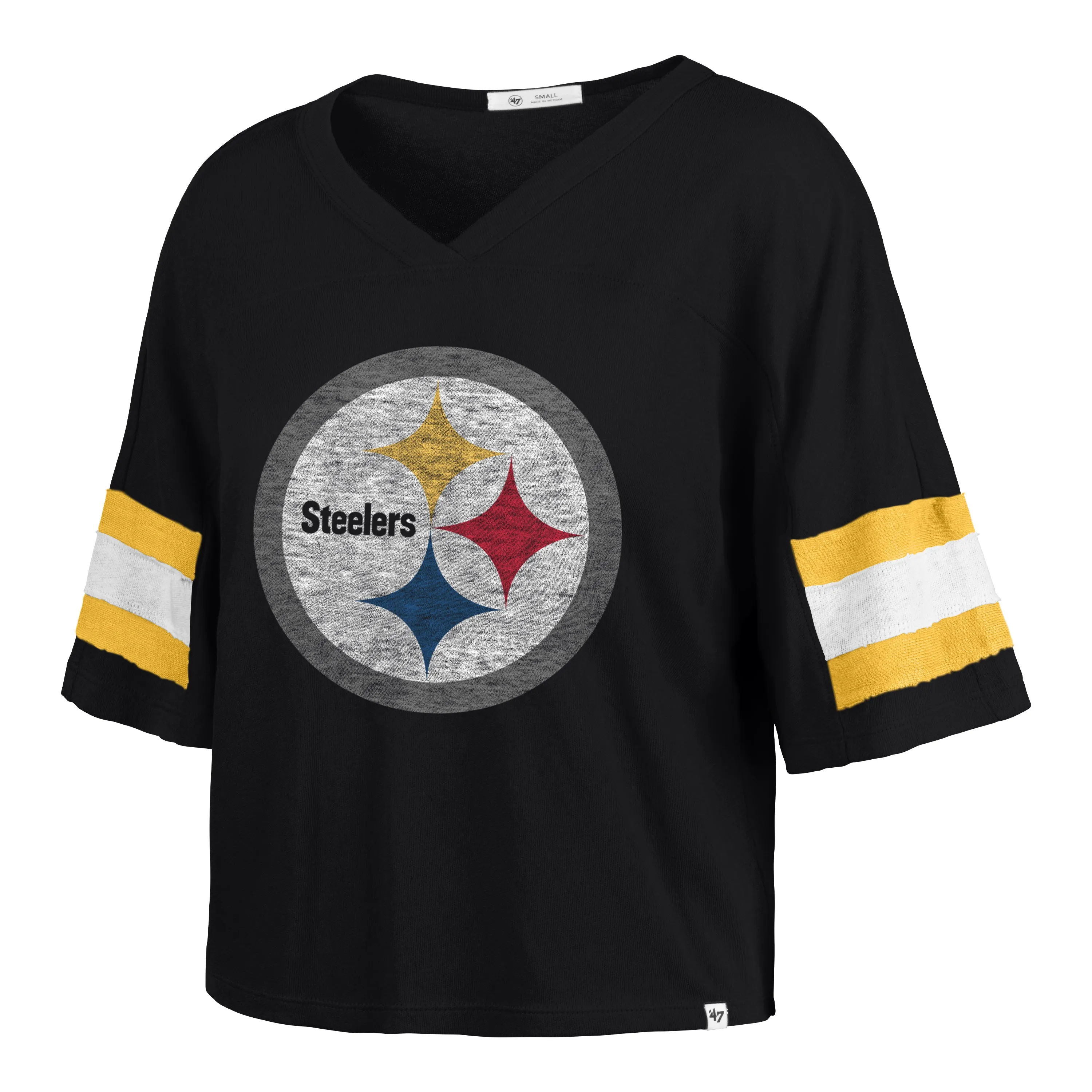 PITTSBURGH STEELERS GRIDIRON PREMIER '47 SCOUT CROP TEE WOMENS
