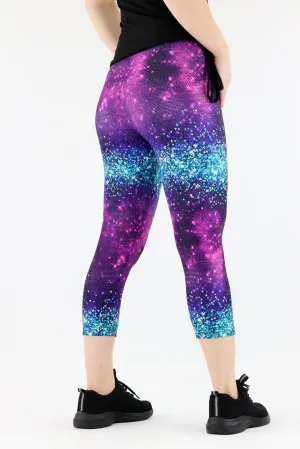 Pixie Glitter - Casual Capri Leggings