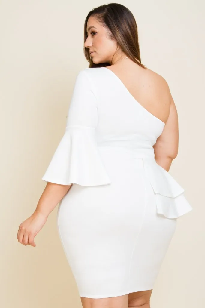 Plus Size Bell Sleeve Midi Dress
