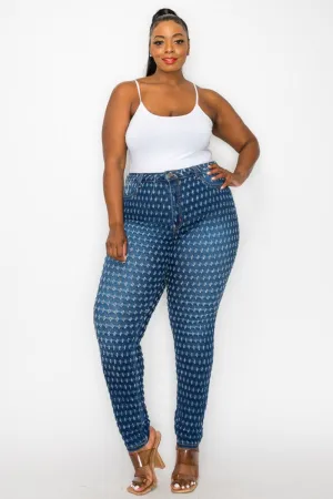 Plus Size Skinny Mini Pothole Jeans