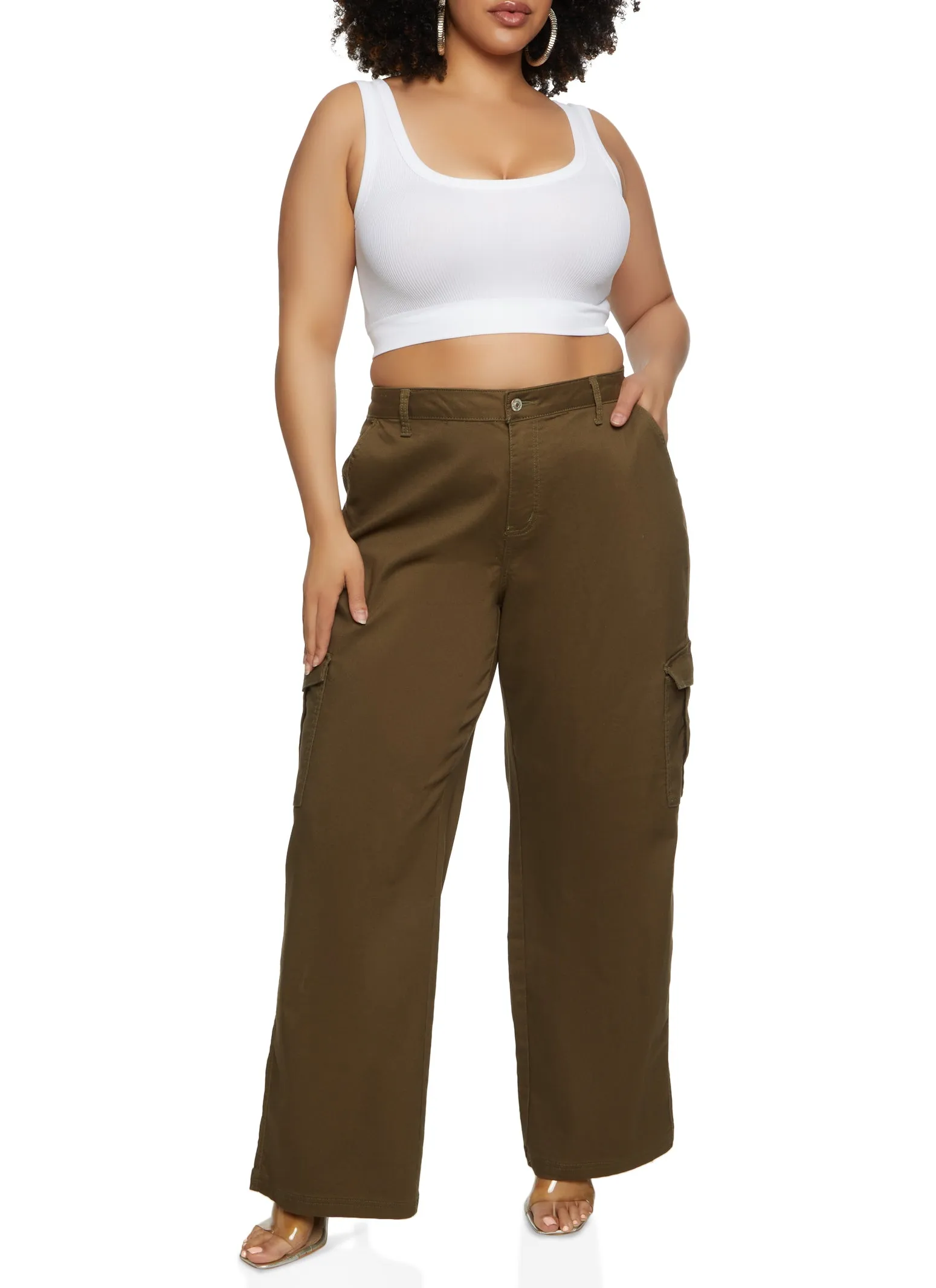 Plus Size WAX Twill Cargo Pants