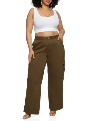 Plus Size WAX Twill Cargo Pants