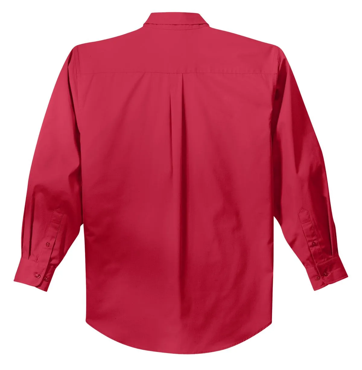 Port Authority Long Sleeve Easy Care Shirt S608 Red/ Light Stone