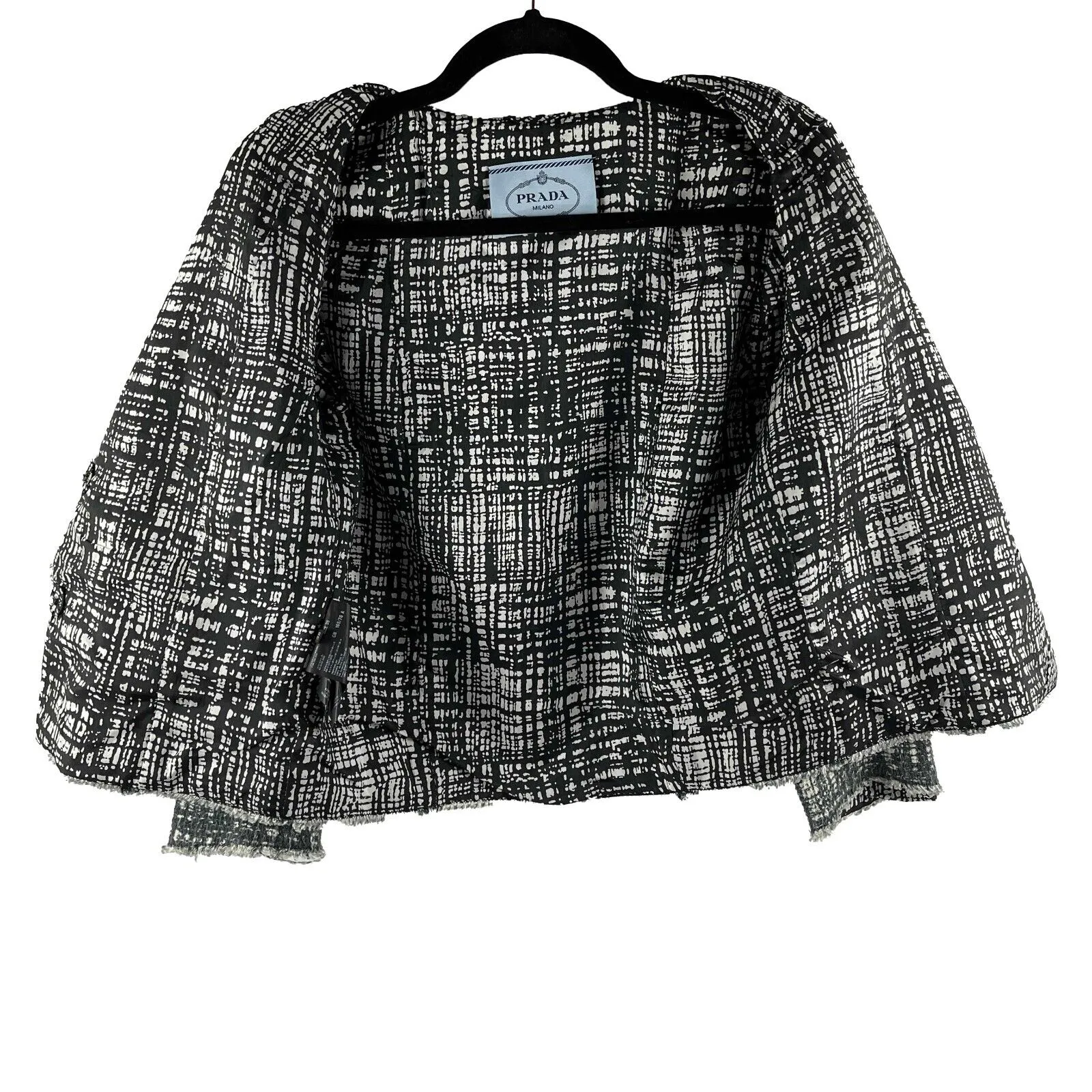 Prada - Tweed Design Light Weight - Dark Grey / White Jacket - 38 US 2