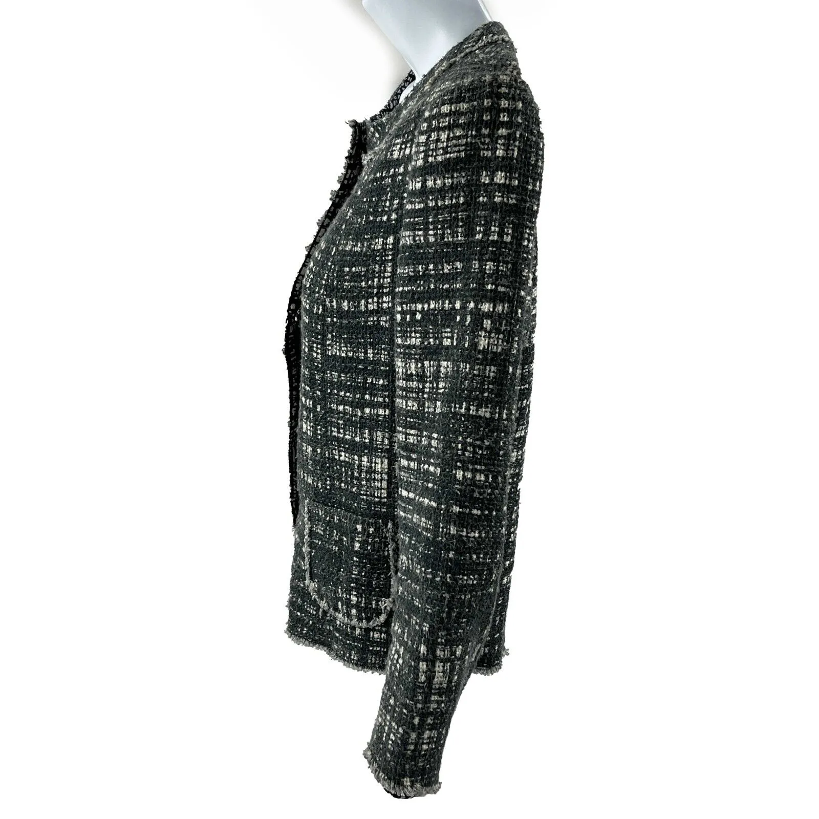 Prada - Tweed Design Light Weight - Dark Grey / White Jacket - 38 US 2