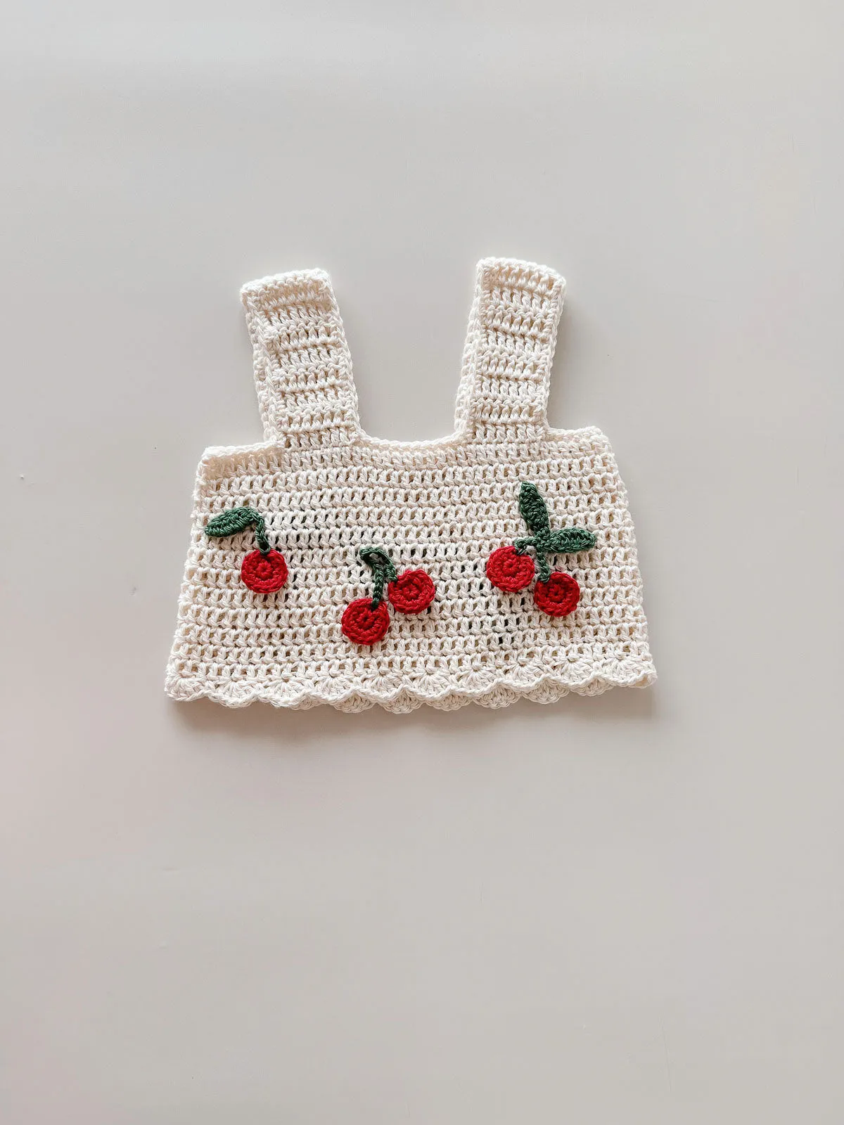 PRE-ORDER | Cherry Hand Crochet Crop Top
