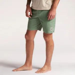 Pressure Drop Cord Shorts in Lichen Green