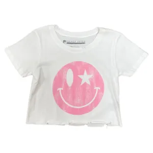 Prince Peter Tween Star Smiley Distressed Crop Tee