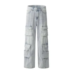 Punk Denim Cargo Pants