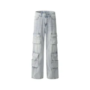 Punk Denim Cargo Pants