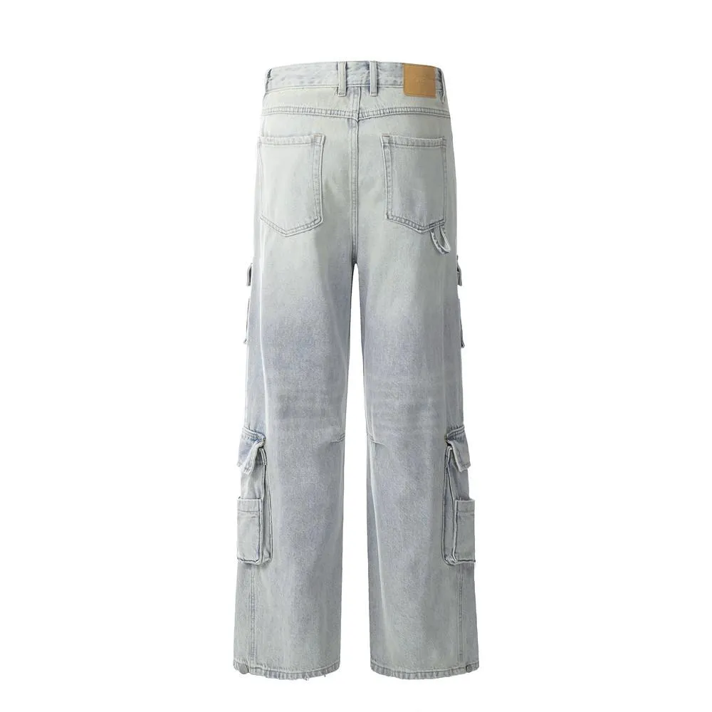 Punk Denim Cargo Pants