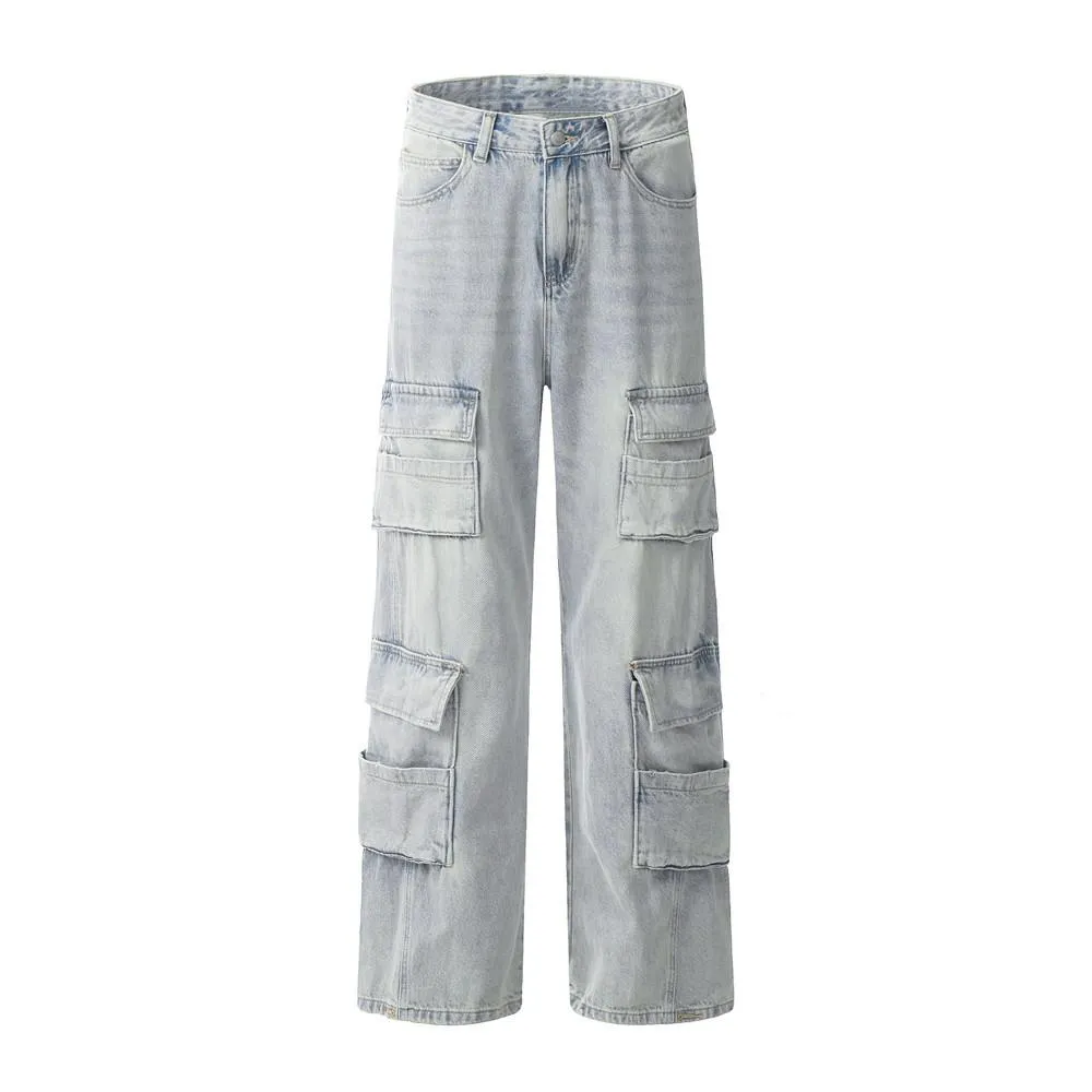 Punk Denim Cargo Pants
