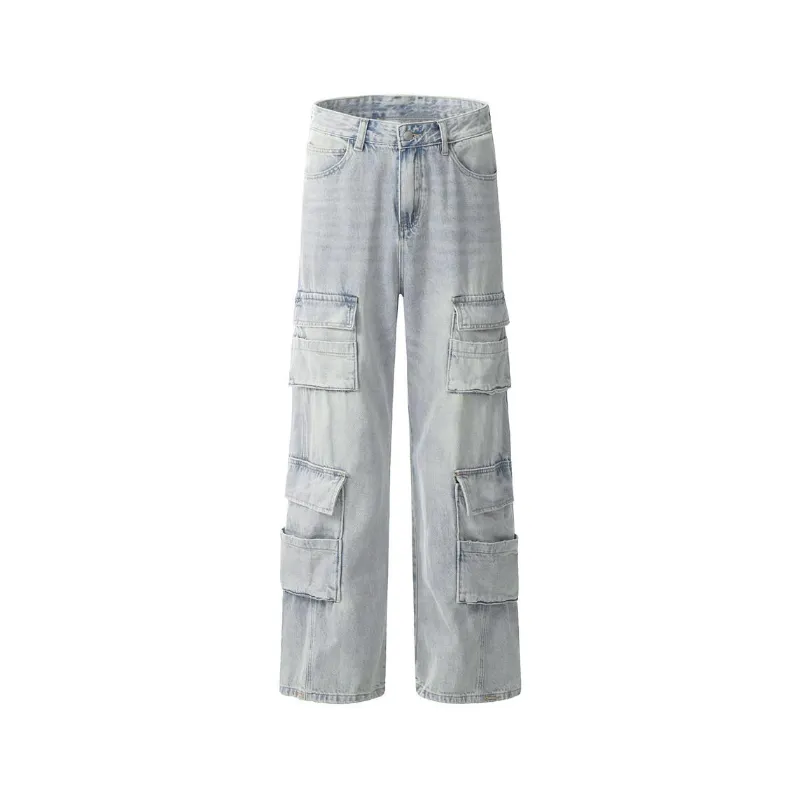 Punk Denim Cargo Pants