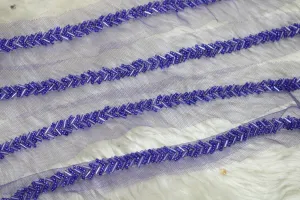 Purple Embellished Handwork Trim (Wholesale)