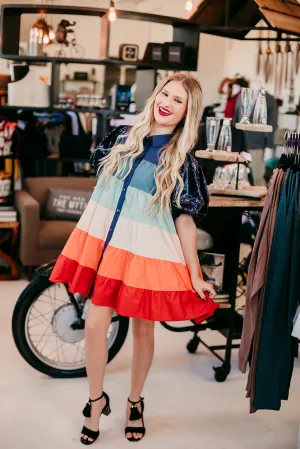 Queen Of Sparkles Multi Tiered Sequin Sleeve Dress