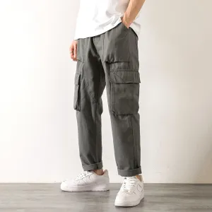 "CGD" Pantalon Cargo Coupe Droite Vert Streetwear - URB1™