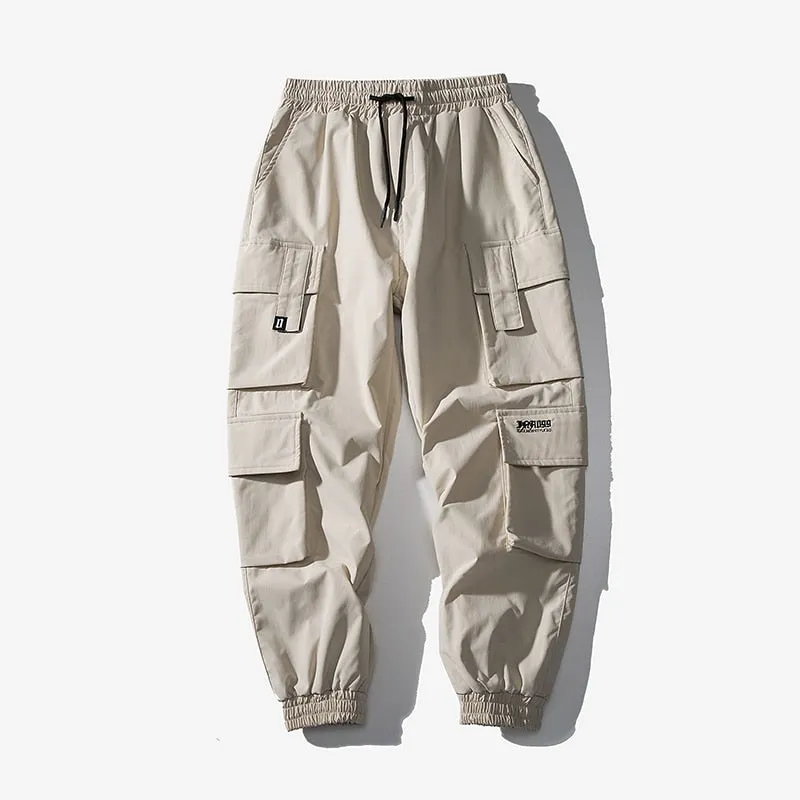 "CGO" Pantalon Cargo Noir à poches Streetwear - URB1™