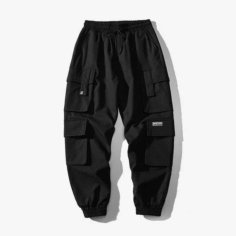 "CGO" Pantalon Cargo Noir à poches Streetwear - URB1™