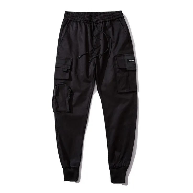 "CG" Pantalon Cargo à Poches Noir - URB1™