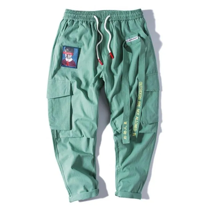 "COURSEMYS" PANTALON CARGO VERT STREETWEAR - URB1™