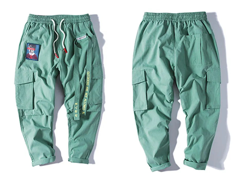 "COURSEMYS" PANTALON CARGO VERT STREETWEAR - URB1™