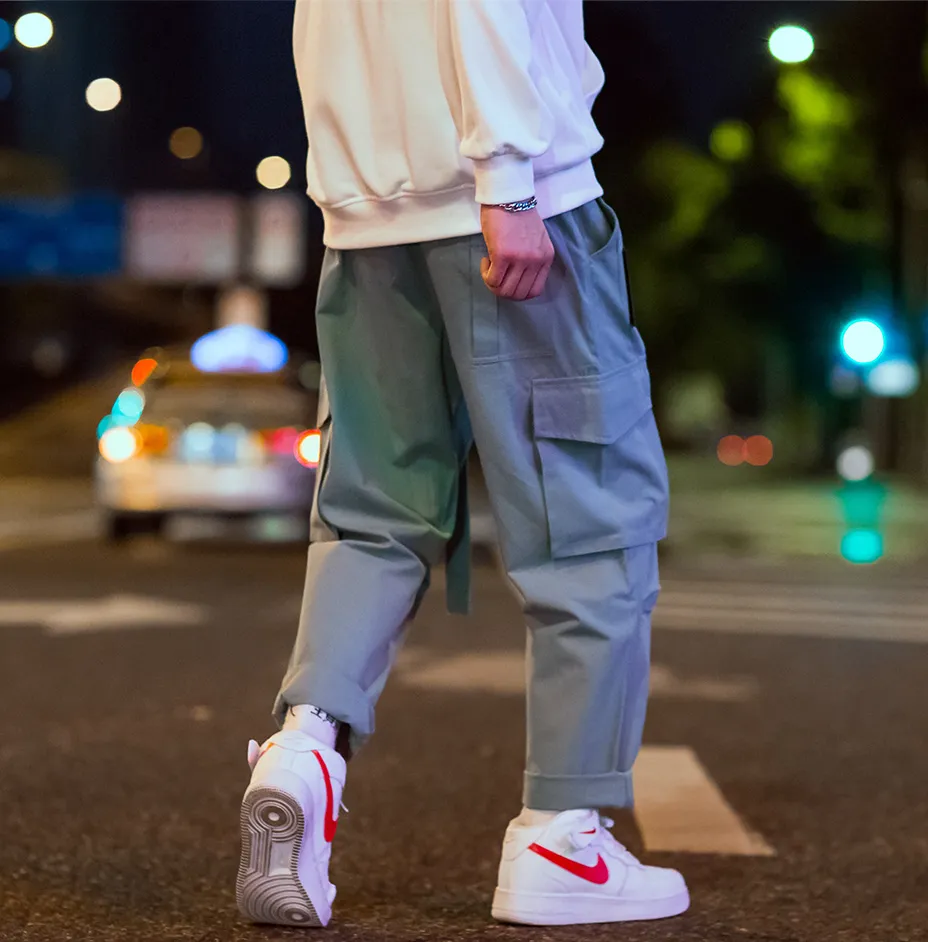 "COURSEMYS" PANTALON CARGO VERT STREETWEAR - URB1™