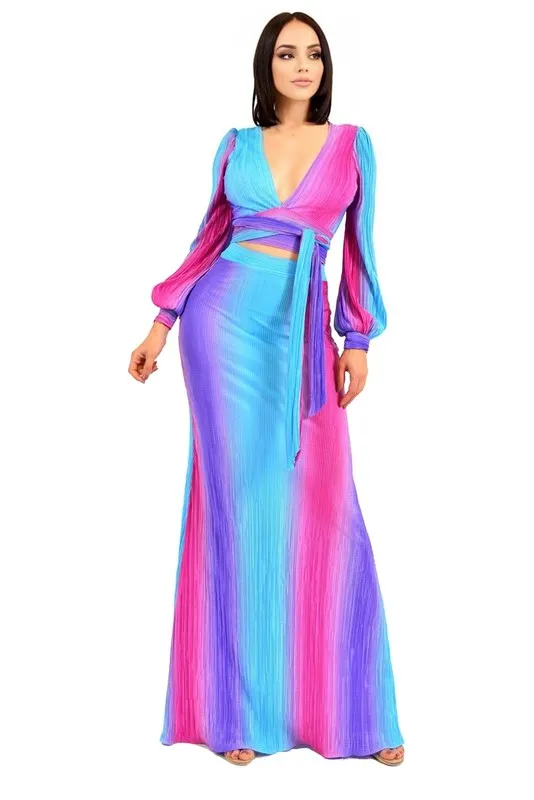 "Starburst" Two Piece-Skirt Set (Regular & Plus Size)