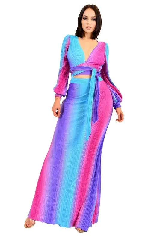 "Starburst" Two Piece-Skirt Set (Regular & Plus Size)