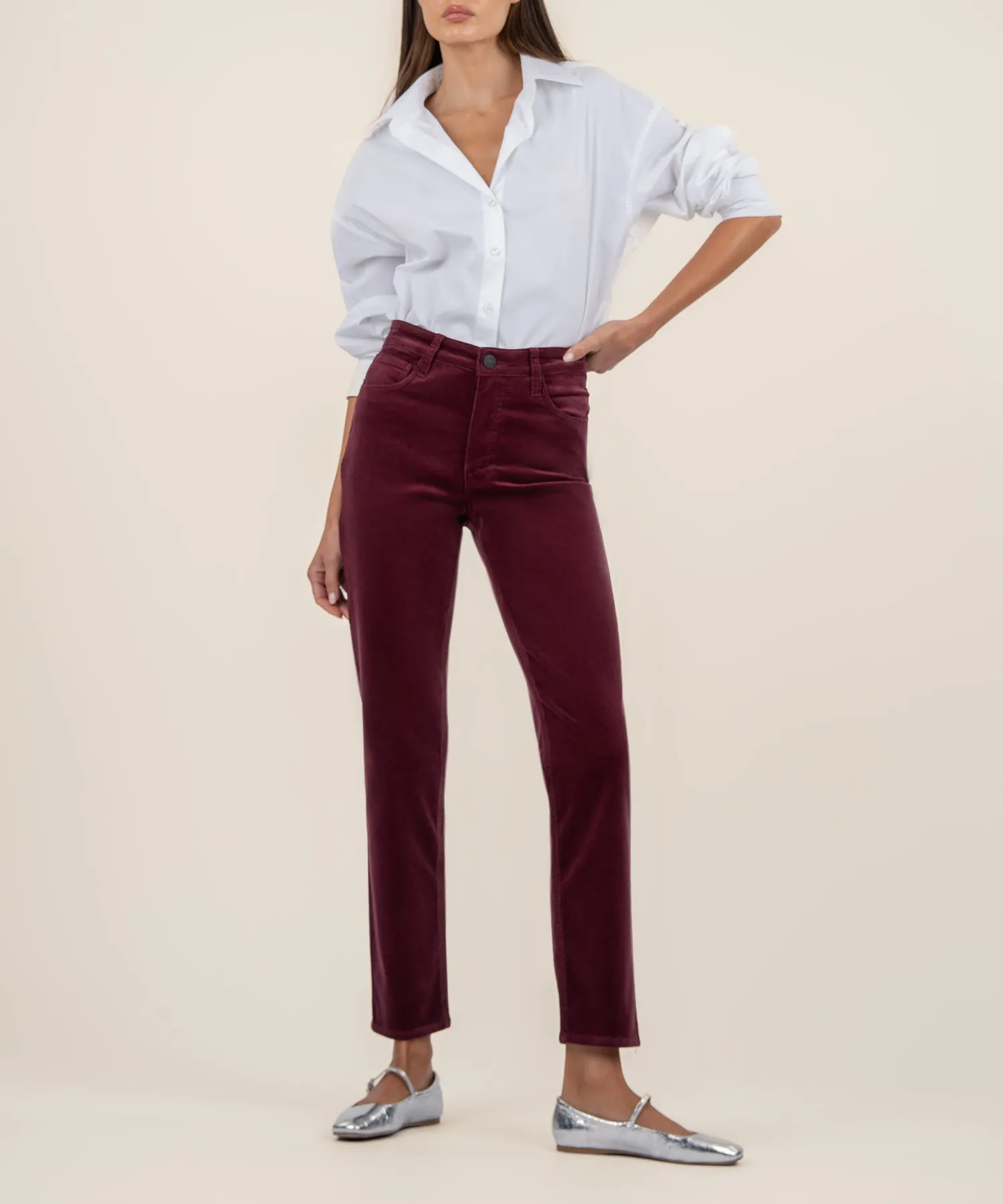 Rachael Petite Corduroy Mom Jean - FINAL SALE