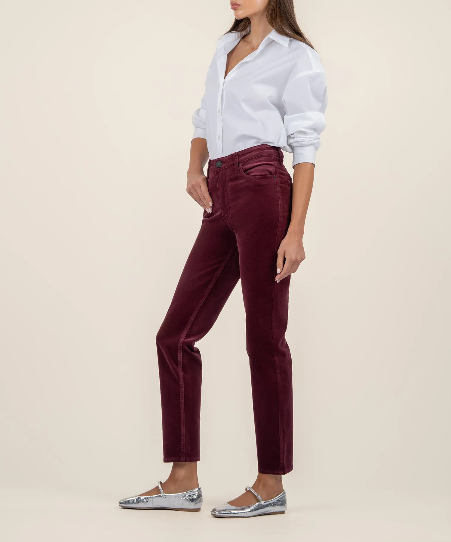 Rachael Petite Corduroy Mom Jean - FINAL SALE