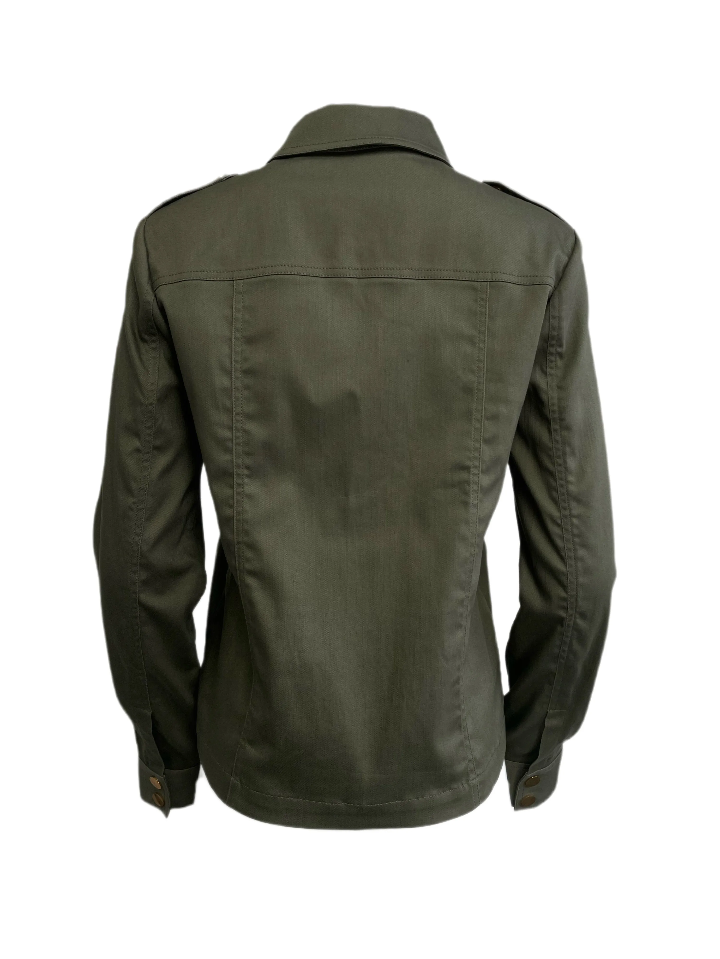 RACHEL ZOE Khaki Button Down 4 Pockets Jacket #103 No Size NWOT