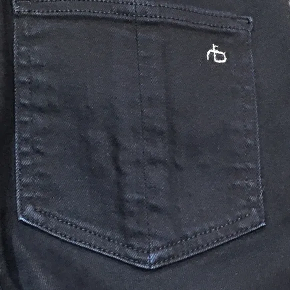 Rag &amp; Bone Black Hampton Jean 10 Inch Capri Size 25