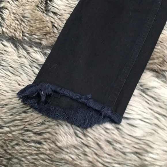 Rag &amp; Bone Black Hampton Jean 10 Inch Capri Size 25