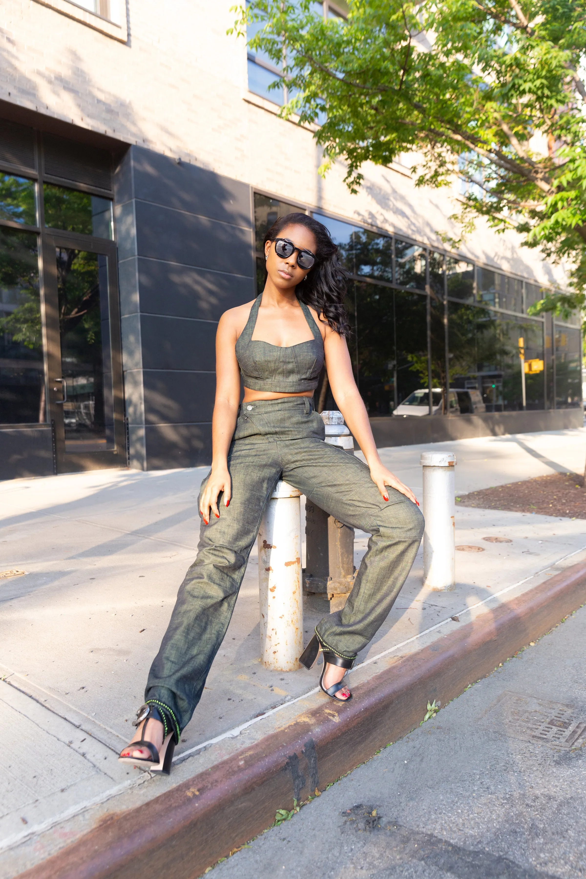 Rain Denim Cargo Pants