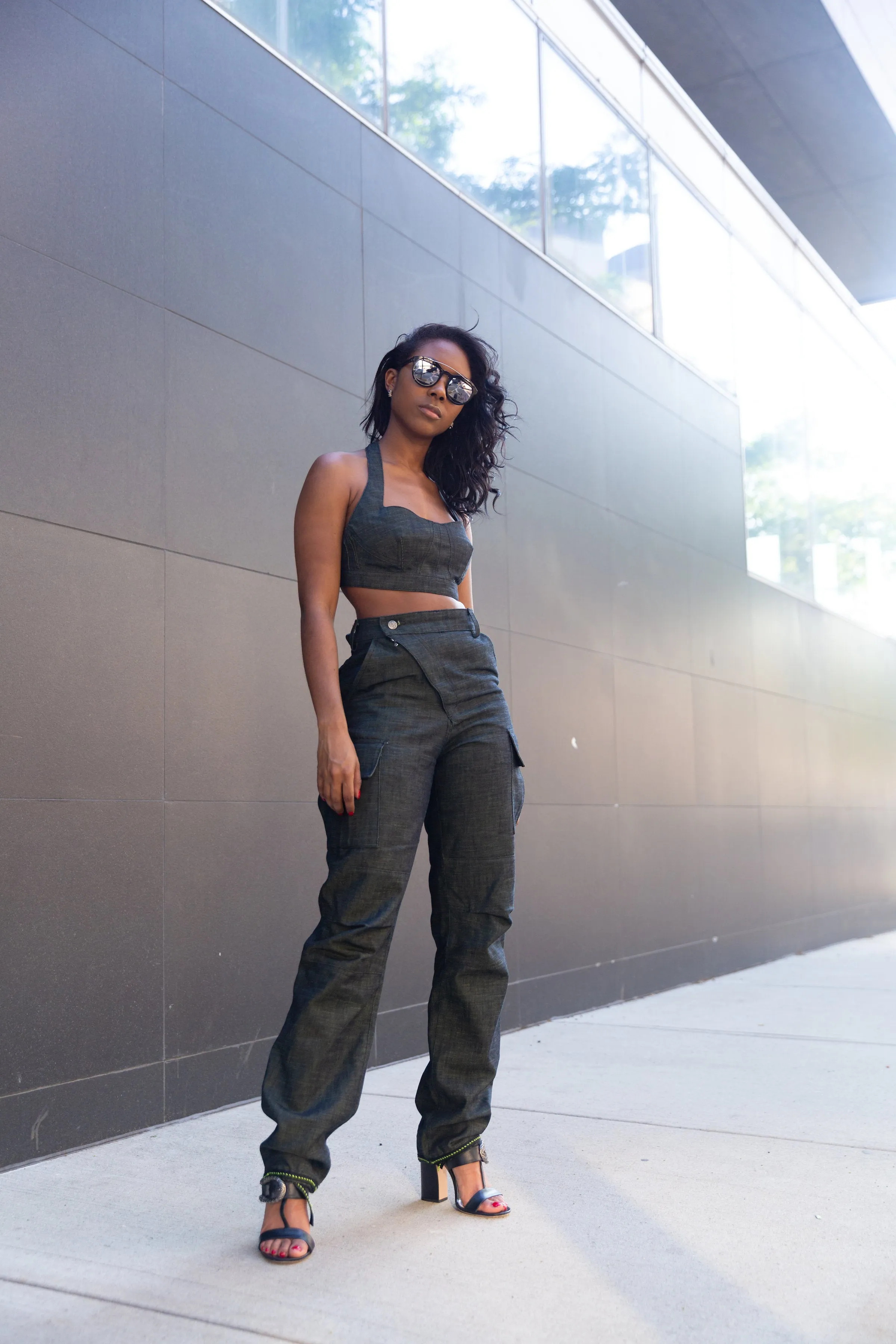 Rain Denim Cargo Pants