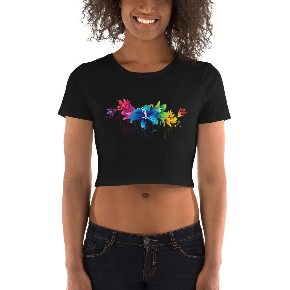 Rainbow Lilies Crop Tee