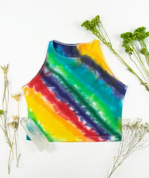 Rainbow Quartz Tie Dye Crop Top