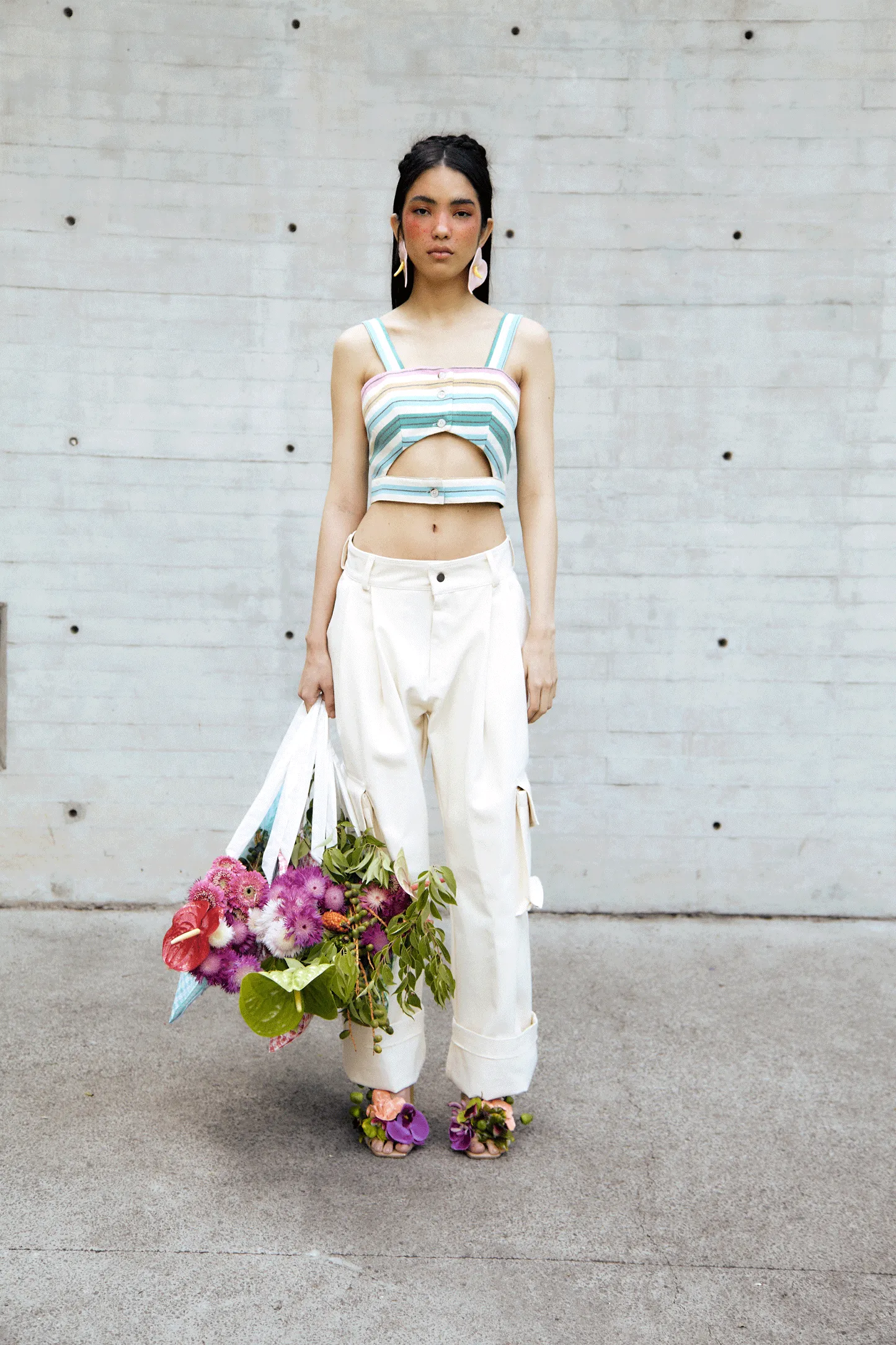 Raw Denim Cargo Pants