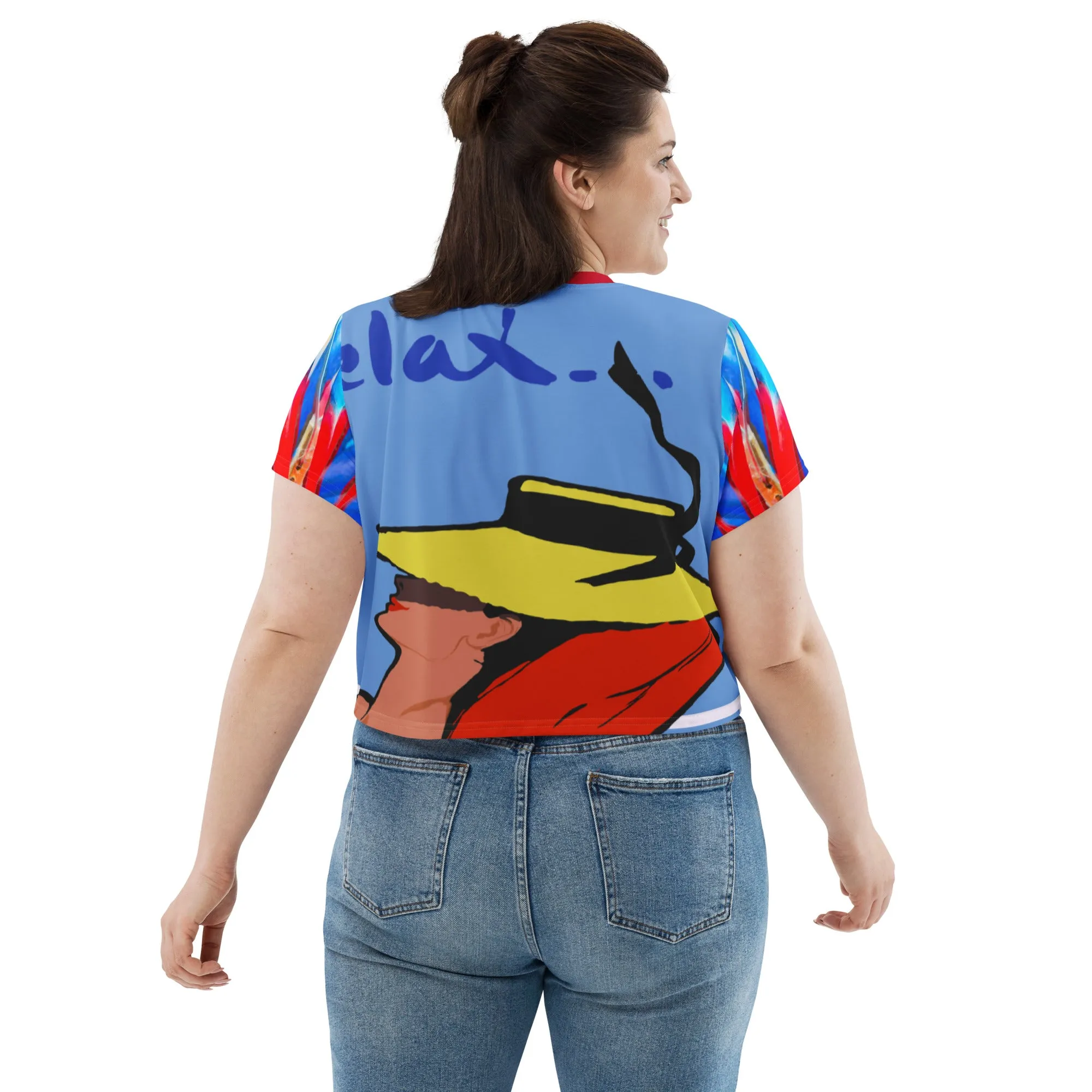 Relax Go To IT! AOP Crop Top