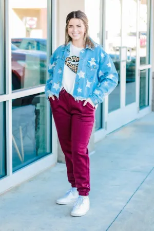 Relax with Me Lounge Pants in Burgundy