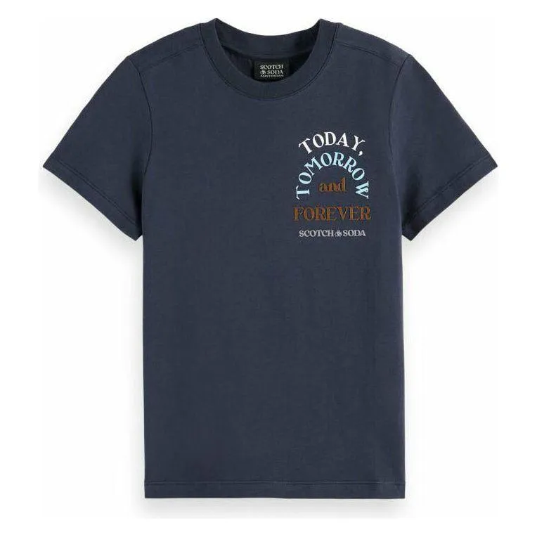 Relaxed-Fit Chest Artwork Tee - Night