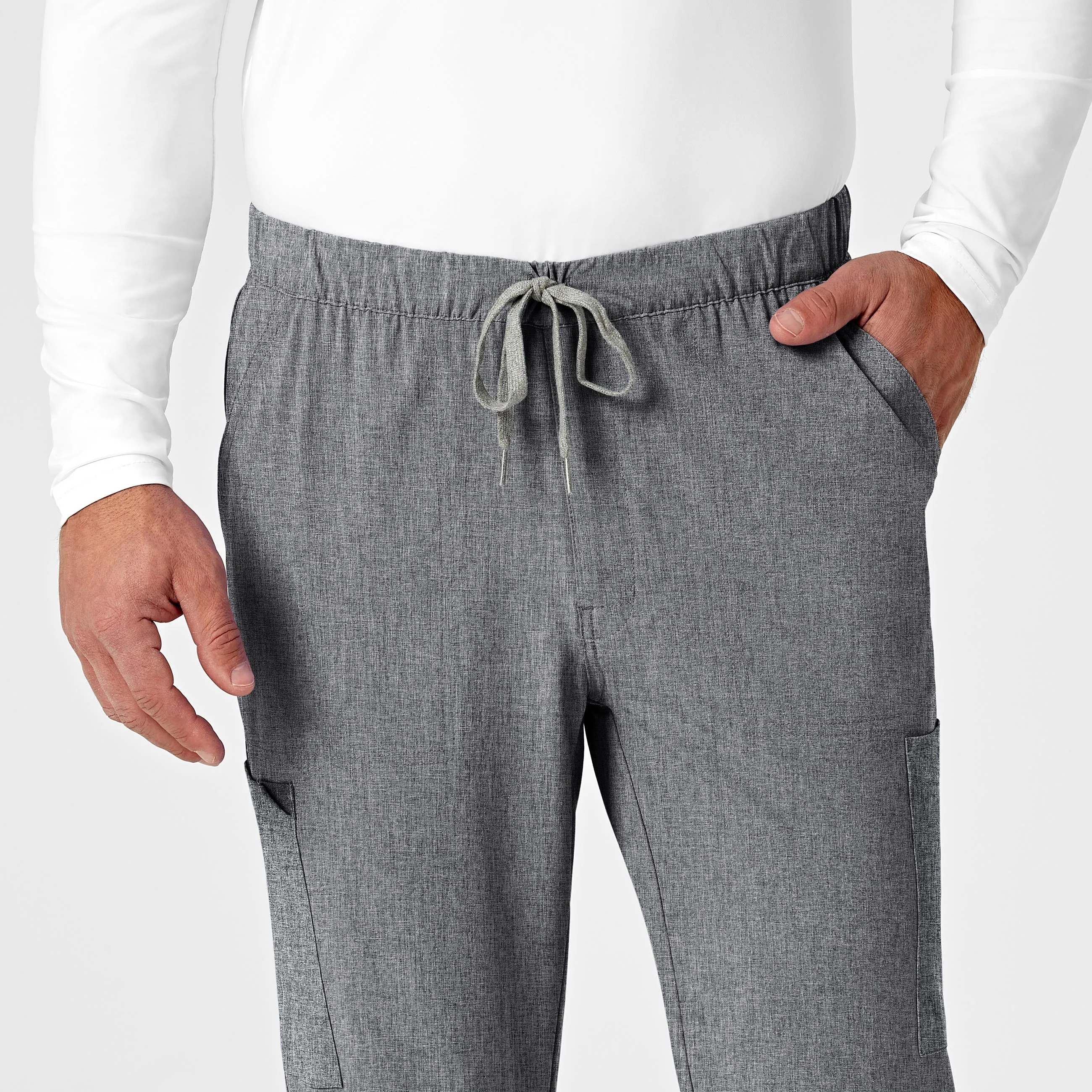 RENEW 5034 Men's Jogger Scrub Pants Grey Heather