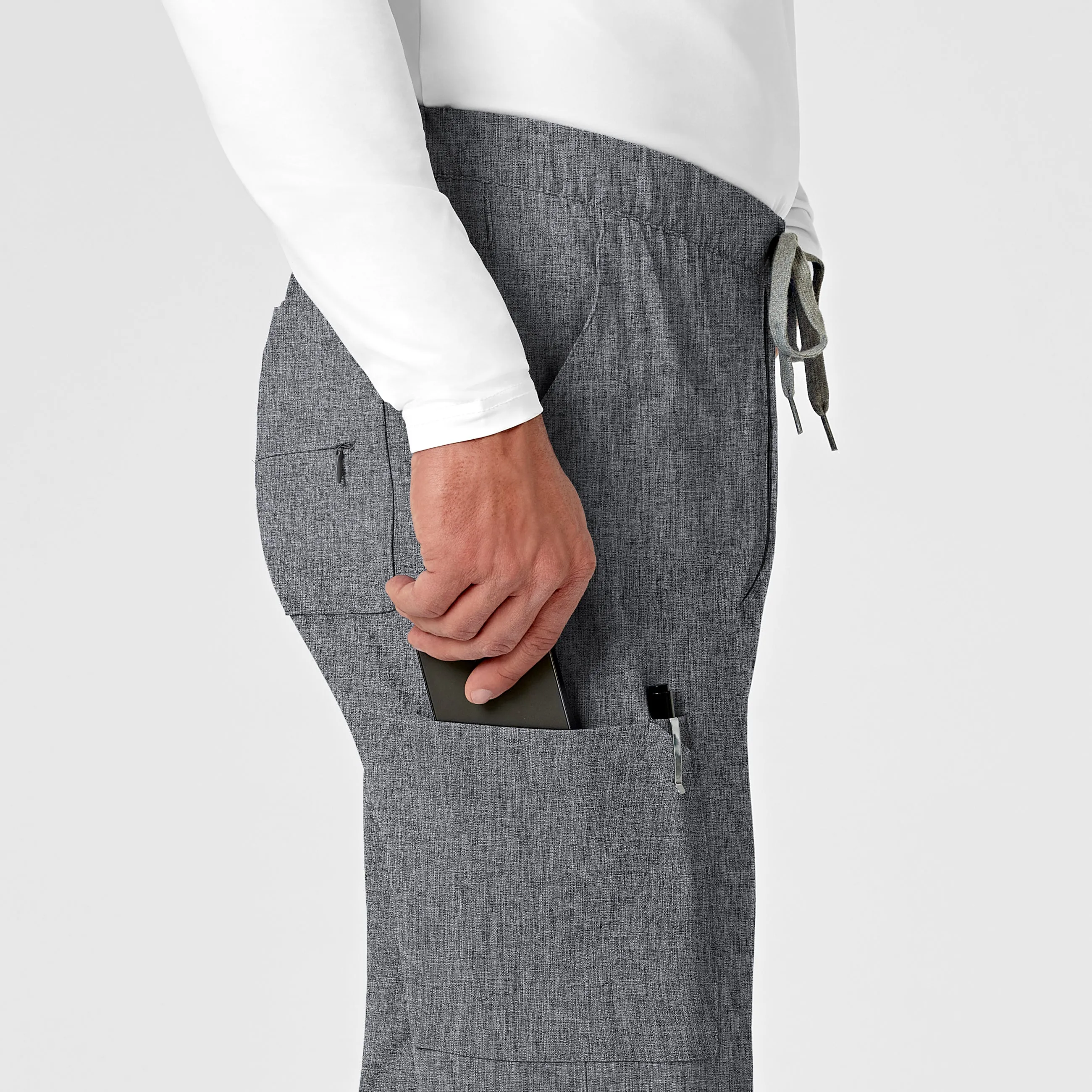 RENEW 5034 Men's Jogger Scrub Pants Grey Heather