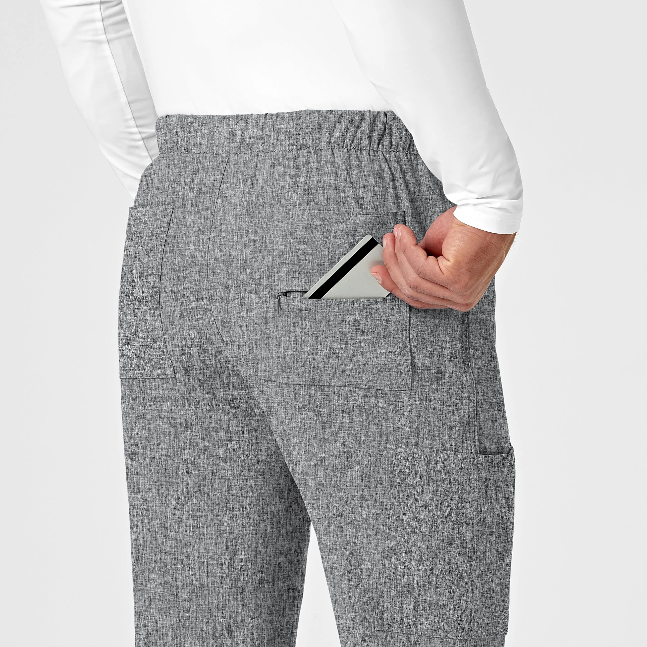 RENEW 5034 Men's Jogger Scrub Pants Grey Heather