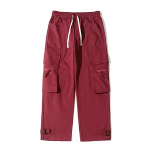 Retro Street Dance Solid Color Cargo Pants