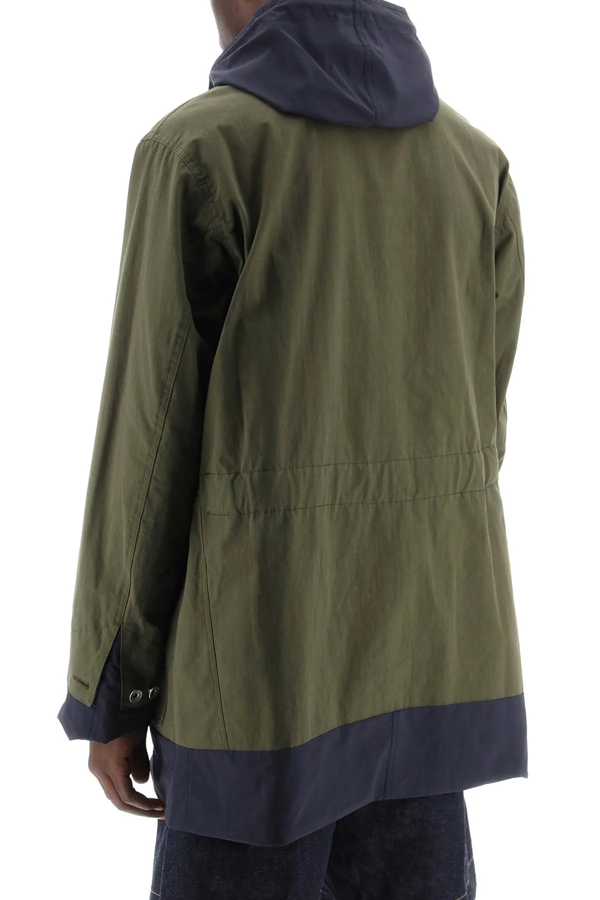 reversible cotton blend overcoat with