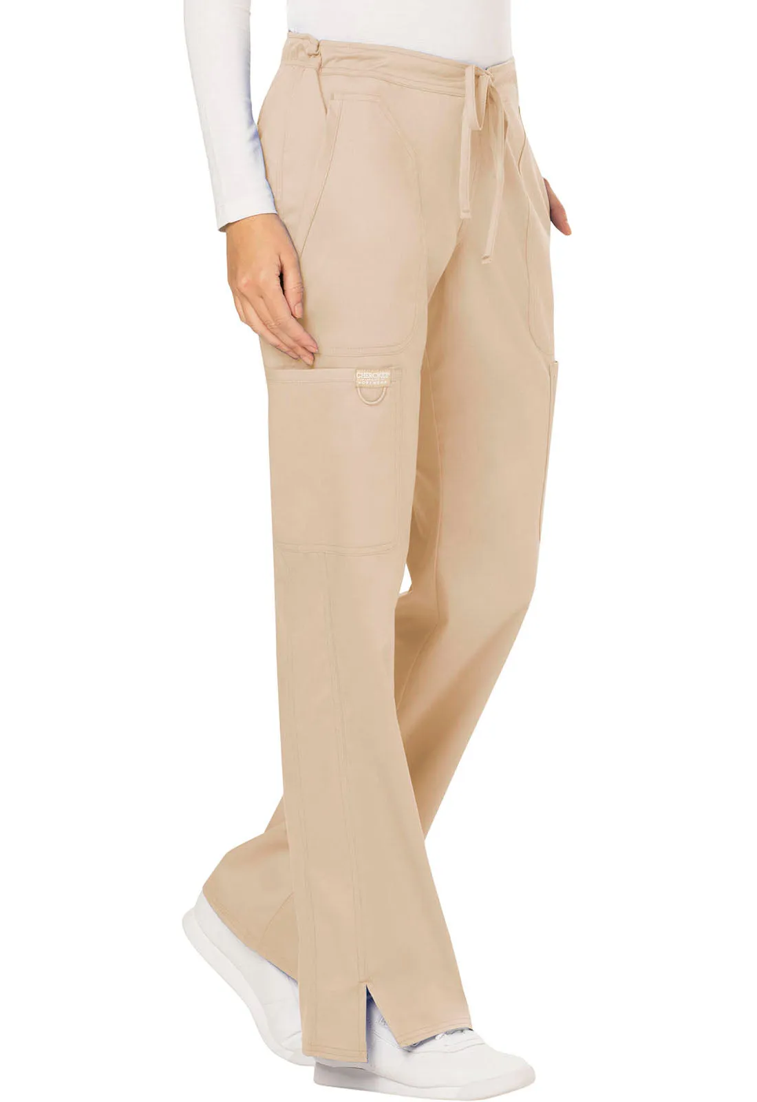 Revolution WW120 Mid Rise Moderate Flare Drawstring Pants Khaki