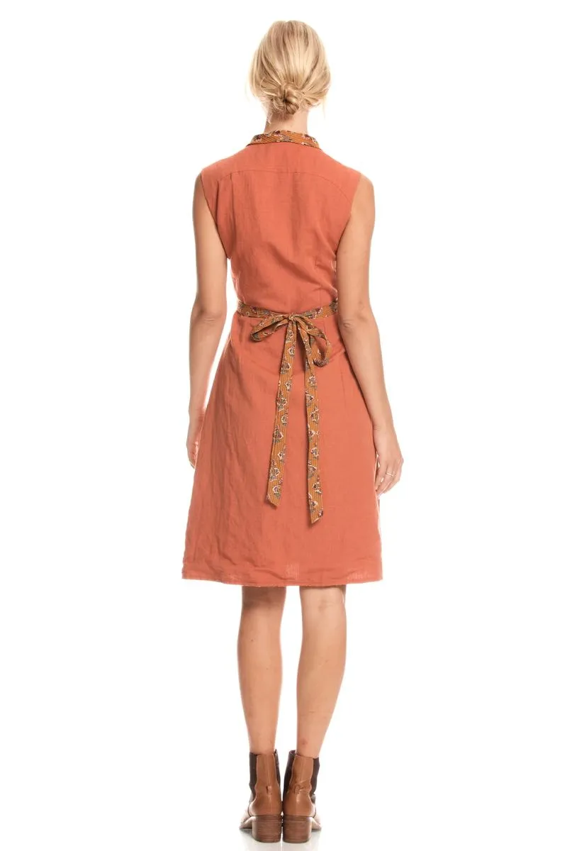 Rhianna Reversible Wrap Dress - Neem & Clay